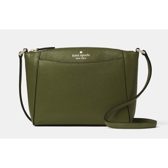 New Kate Spade Monica Pebbled Leather Crossbody Enchanted Green - Picture 1 of 4